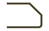 Half bevel edge profile